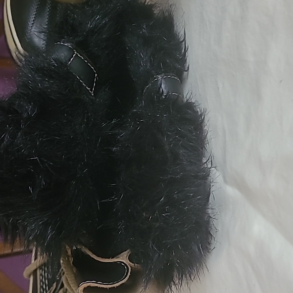 Womens NEW Sorel Joan of Artic Boots SIZE 7 DARK BROWN WITH.BLACK FUR - Picture 4 of 7